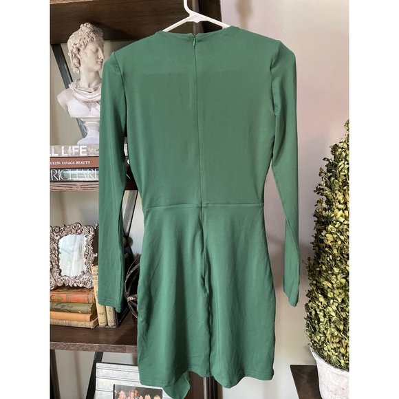 Superdown Martyna Deep V Dress Emerald Women's Size XL - Picture 6 of 10